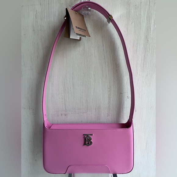 🔴SOLD🔴 BURBERRY Medium TB Monogram Leather Shoulder Bag-Primrose Pink - Picture 9 of 16